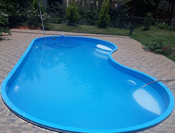 Fiberglass Bean Shape Swimming Pool Manufacturer in Bangalore